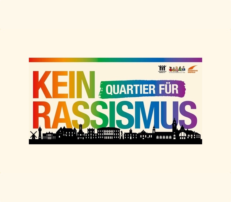 Krefelder Banner gegen Rassimus